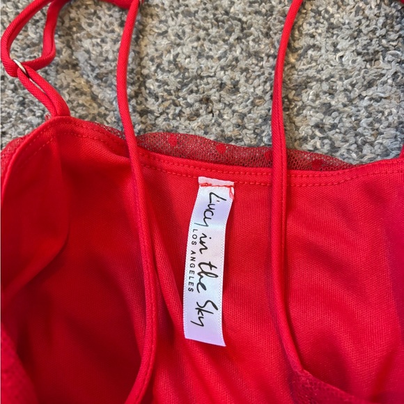 Lucy in the Sky Red Mini Dress - Picture 3 of 4